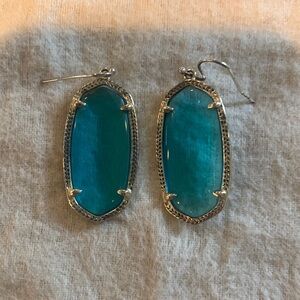 Kendra Scott blue and gold earrings